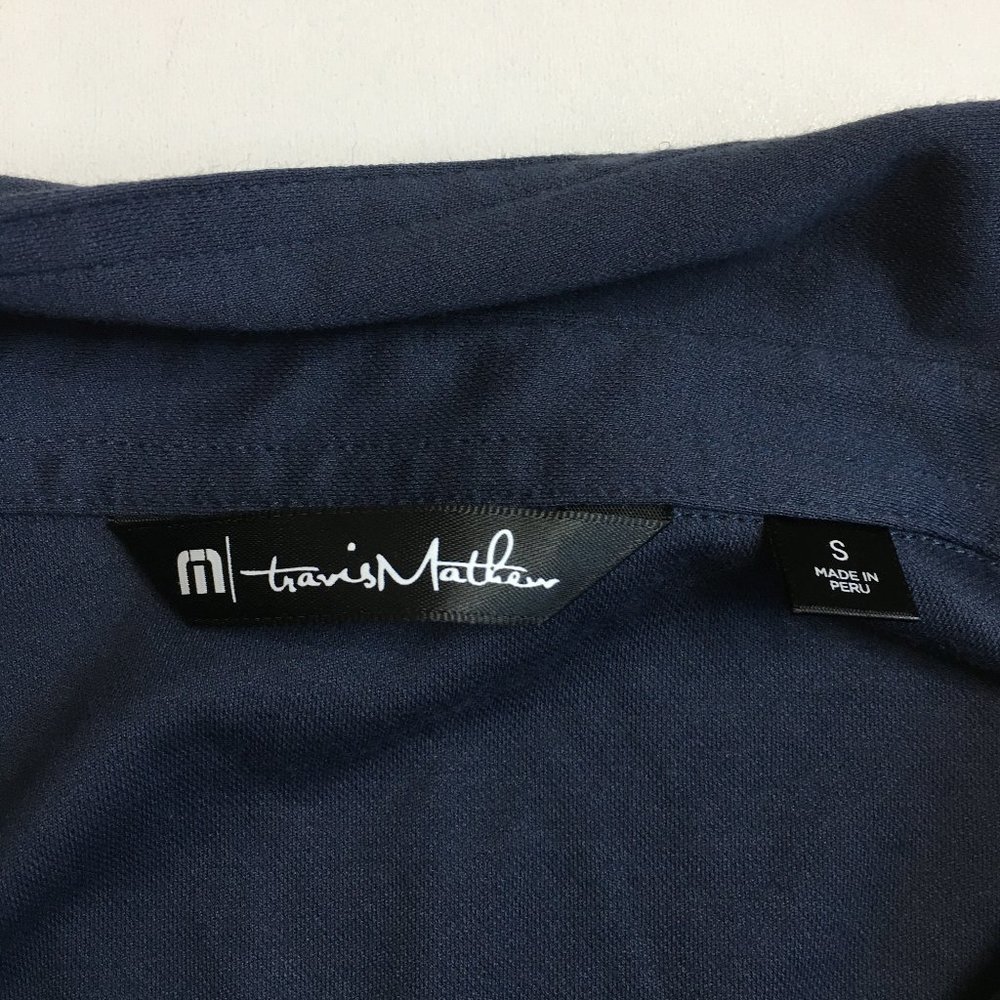 TRAVIS MATHEW Dark Blue Dodge Ram Chrysler Jeep Embroidery Short Sleeve Shirt - Picture 2 of 12